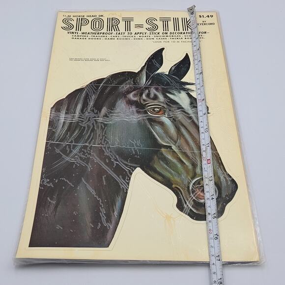 Vintage Meyercord Horse Head Decals Set of Two Sport-Stik NWT - Picture 6 of 7
